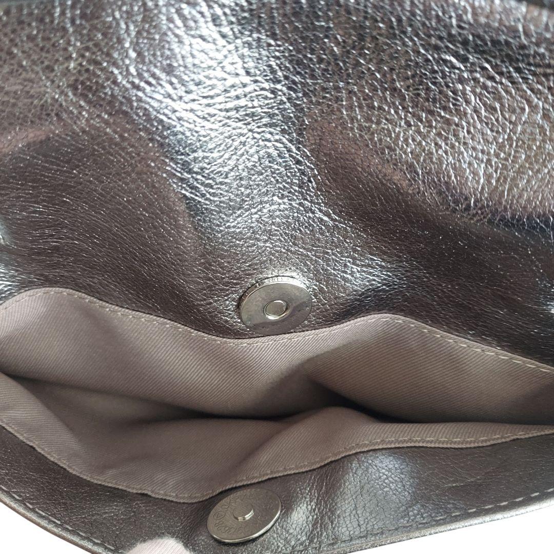 美品✨イアパピヨネ ロング ハンドル ボストン バッグ シルバー