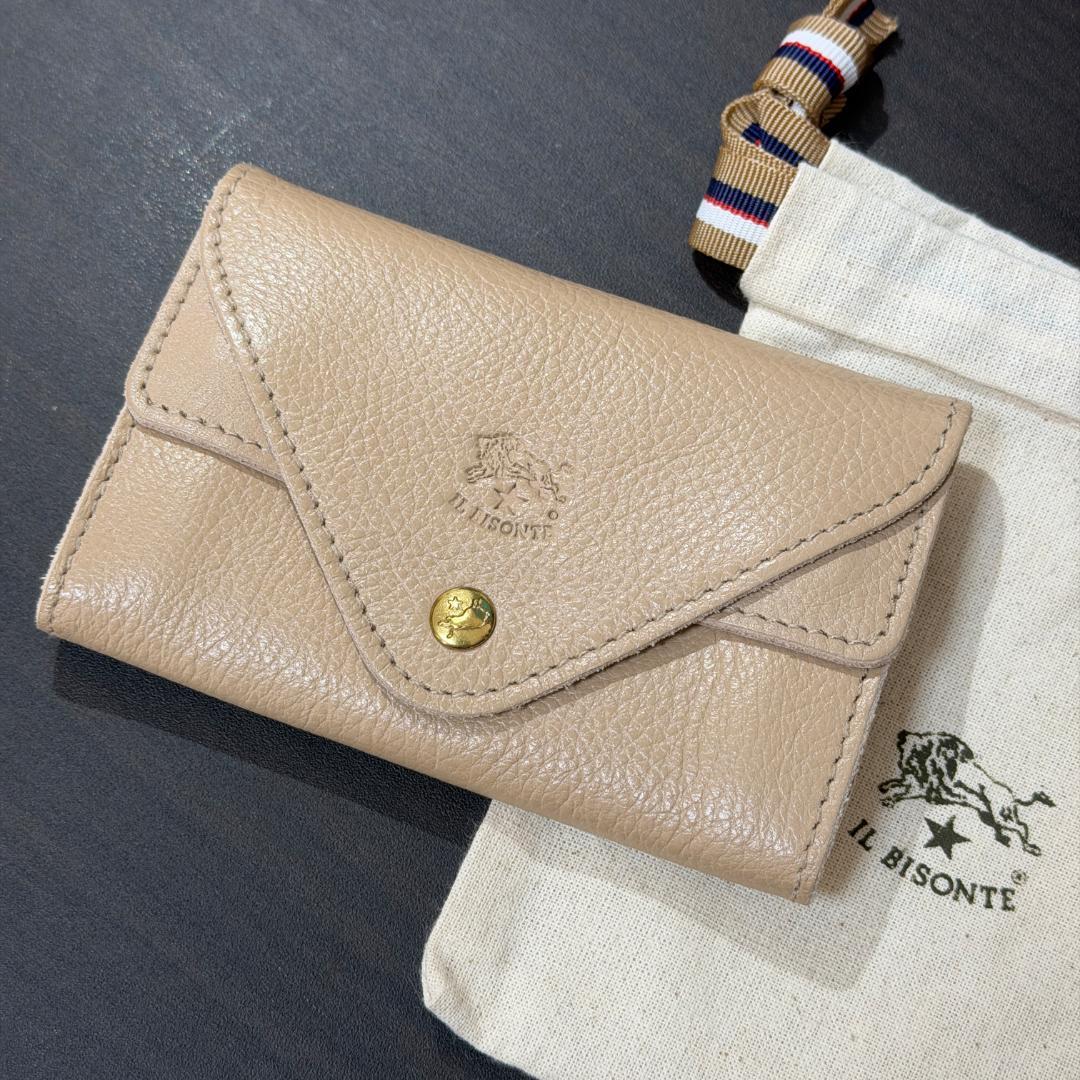 【新品未使用】イルビゾンテ 名刺入れ カードケース カフェラテ