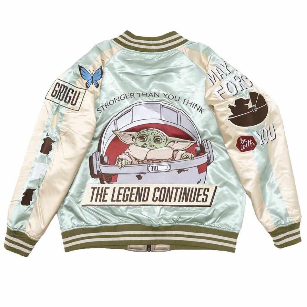 R*◎様 STAR WARS グローグーグリーンスカジャン