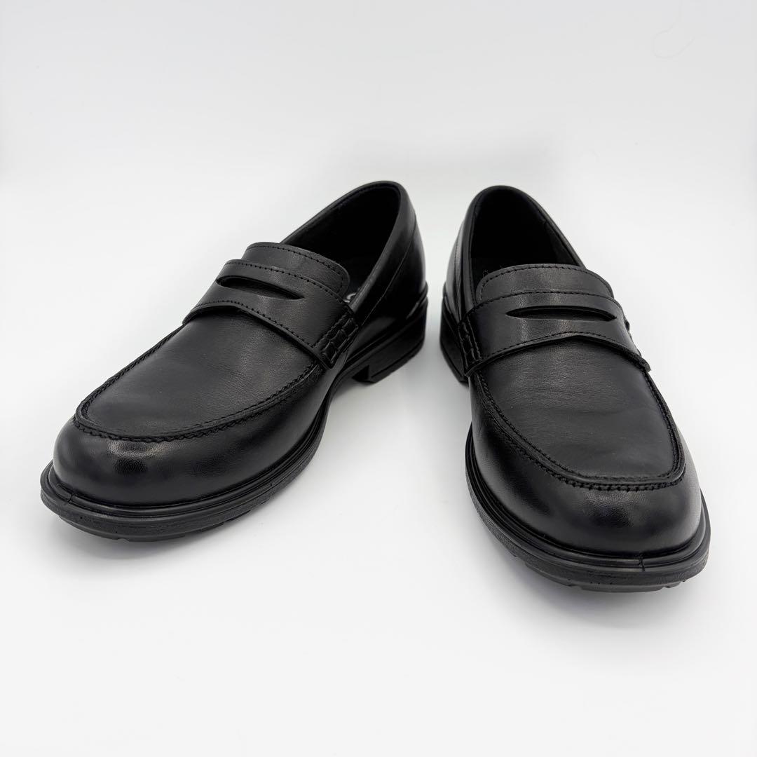 美品！ecco ローファー　黒　レザーシューズ　ペニーローファー　23cm
