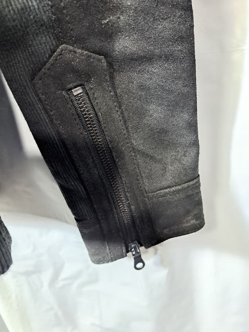 未使用　ノーアイディー　NO ID　レザーフードジャケット