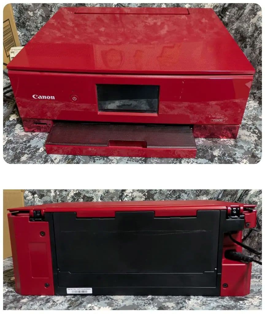 Canon TS8430 インクジェットプリンター レッド 動作品