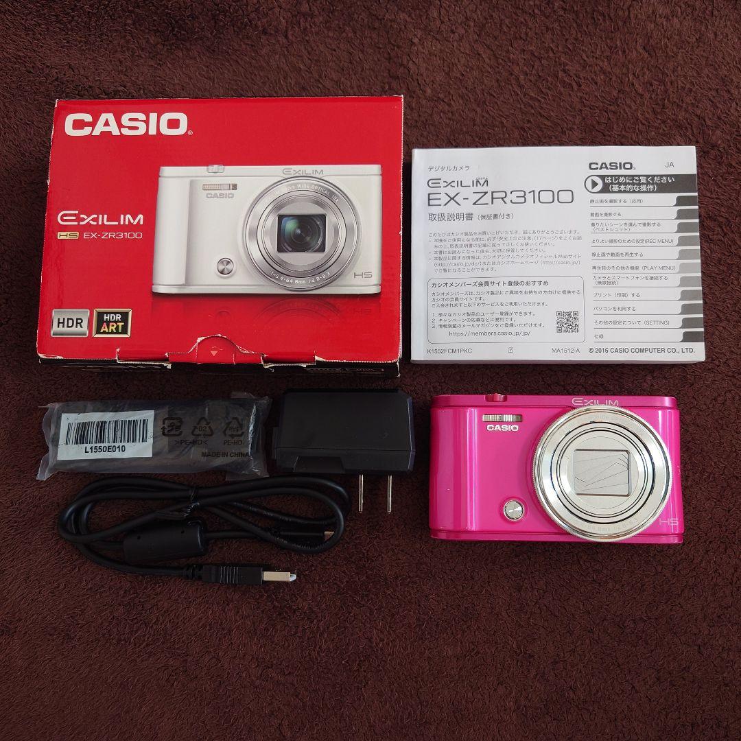 カシオ　CASIO　EXILIM　EX-ZR3100　ビビッドピンク　デジカメ