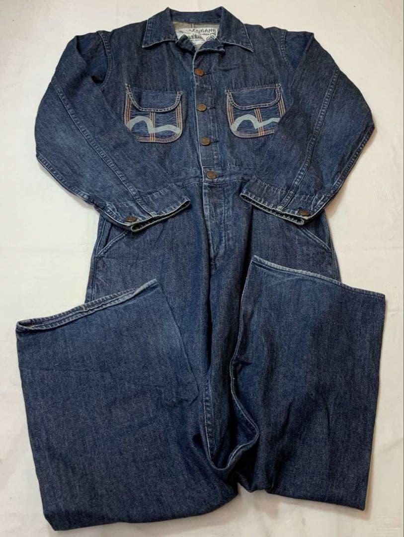 Yamane ヤマネ オールインワン デニム ツナギ 38×34