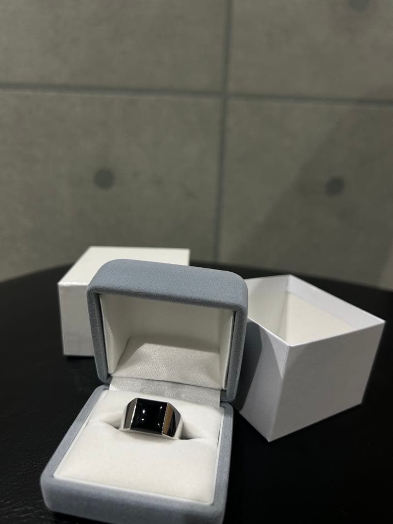 確実正規品Cartierカルティエ オニキス リング K18WG59ユニセックス