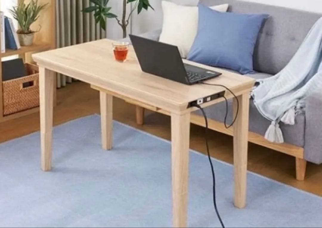 ホームコーディ USBコンセント付きこたつ（高さ調整可）　希望者には布団を