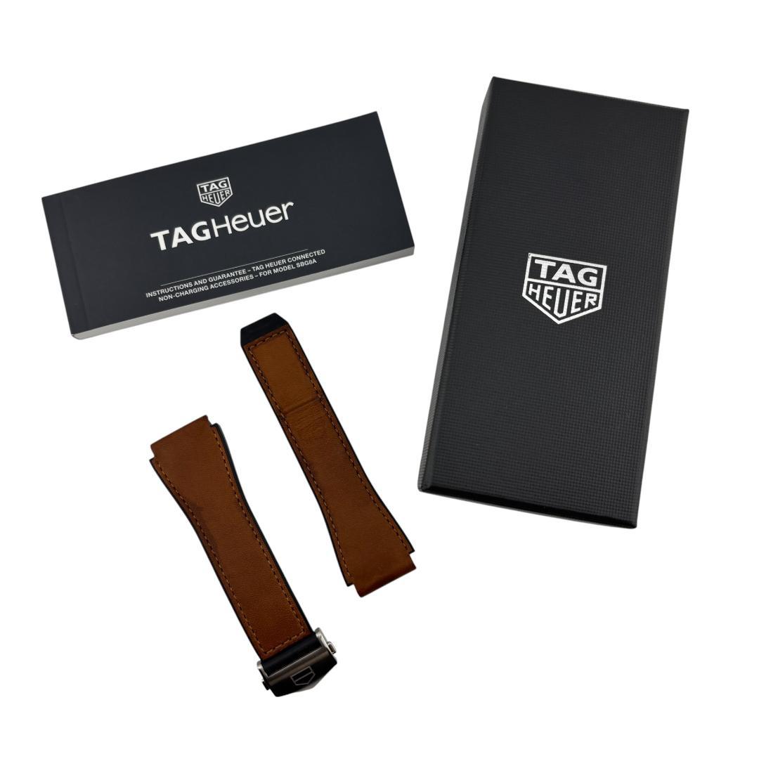 タグホイヤー コネクテッド E3/E4 交換用ベルト 45mm ブラウン