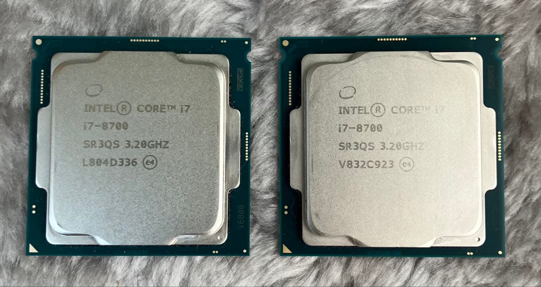 Intel Core i7-8700 2枚セット　正常動作取り外し中古品