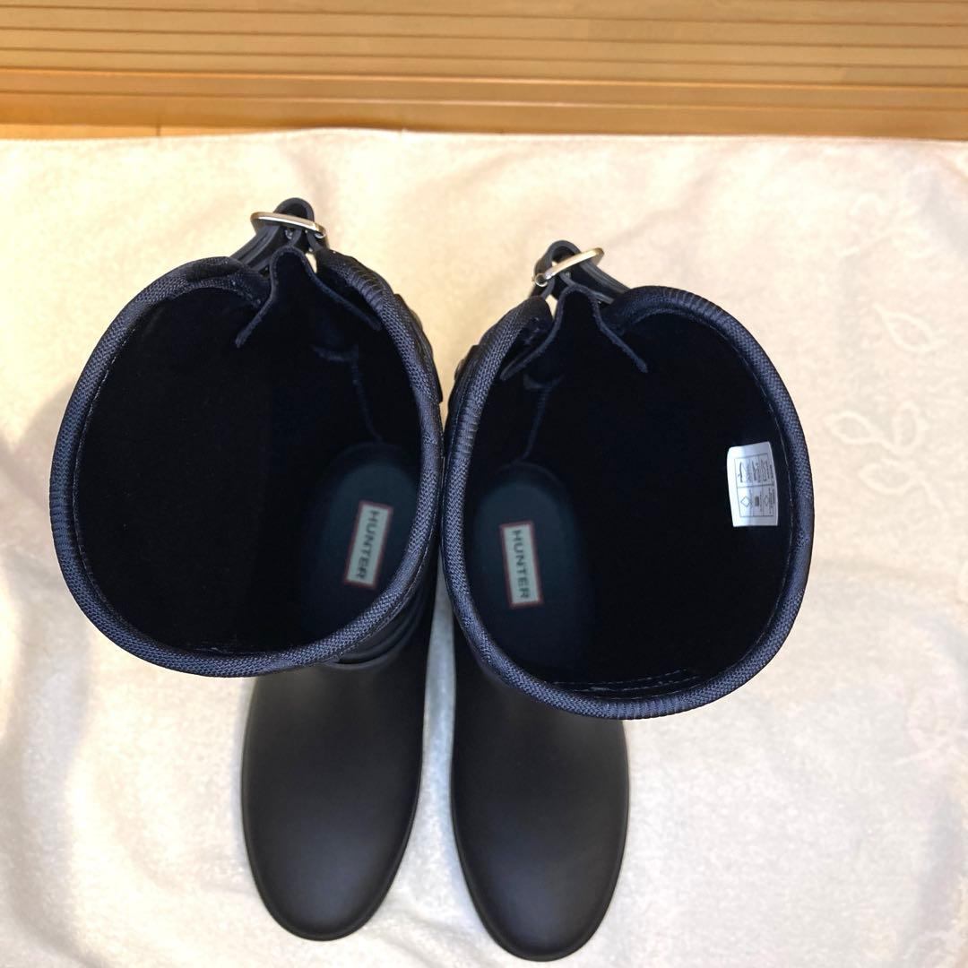 美品　HUNTER ハンター レインブーツ　リファインドジャガードトールブーツ