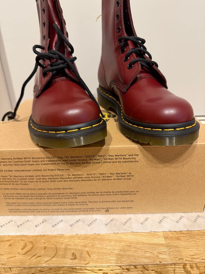 【新品】Dr.マーチン1460 8ホールレザーレースアップブーツ/チェリーレッド