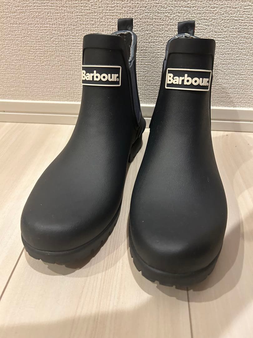 24cm Barbour 長靴・レインブーツ ネイビー