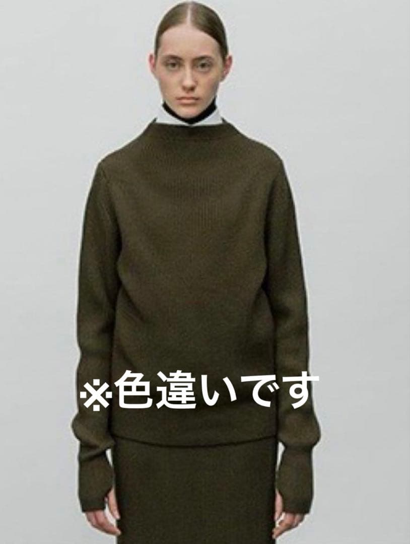 【モデル梨花着用】HYKE ハイク　ボトルネックニット　BLACK