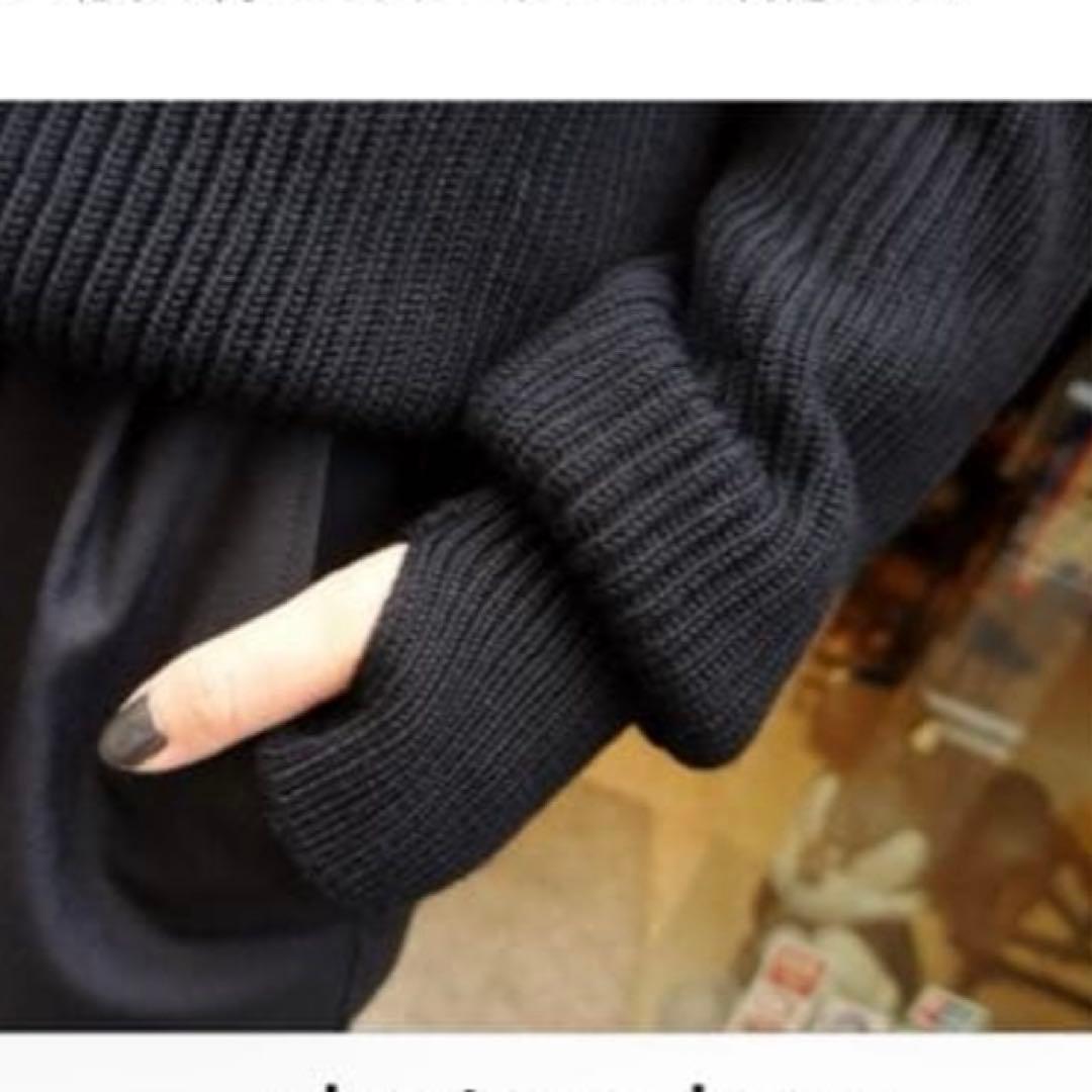 【モデル梨花着用】HYKE ハイク　ボトルネックニット　BLACK