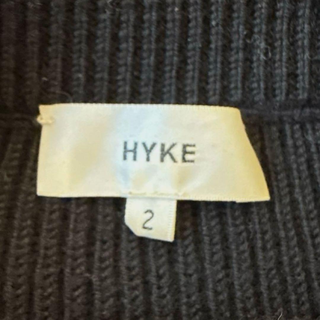 【モデル梨花着用】HYKE ハイク　ボトルネックニット　BLACK