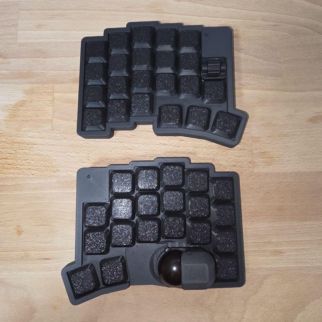 roba lp ロープロファイル 完成品 無線分割トラックボール付きキーボード