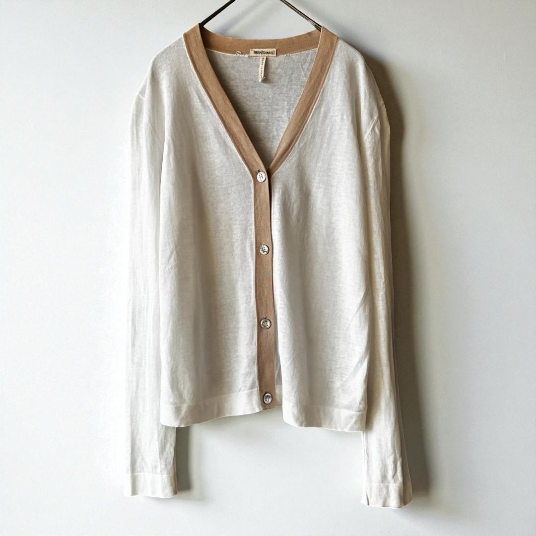 HERMÈS by martin margiela カーディガン　ホワイト