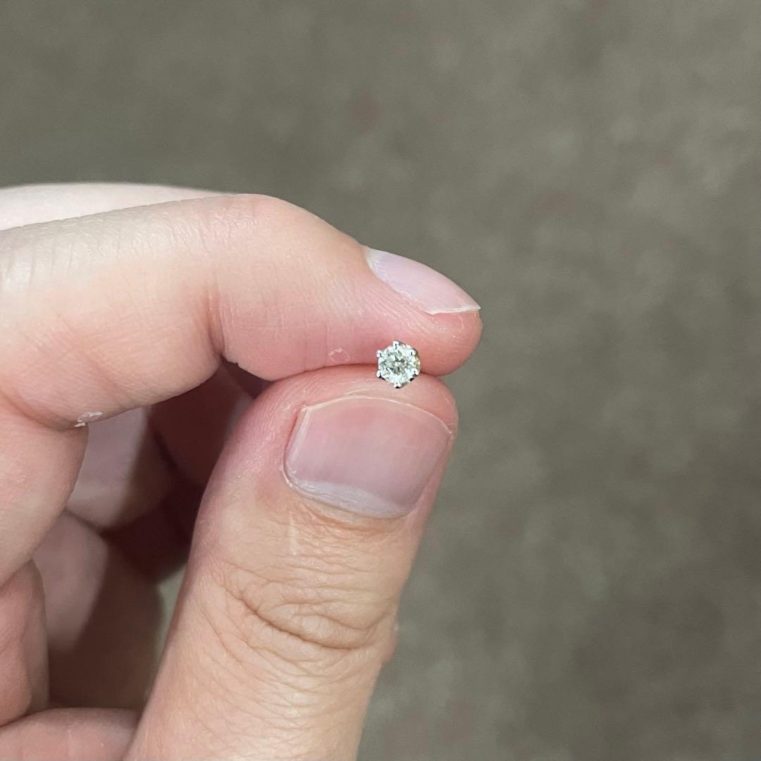プラチナ900 天然ダイヤモンド 0, 10ct 　ピアス