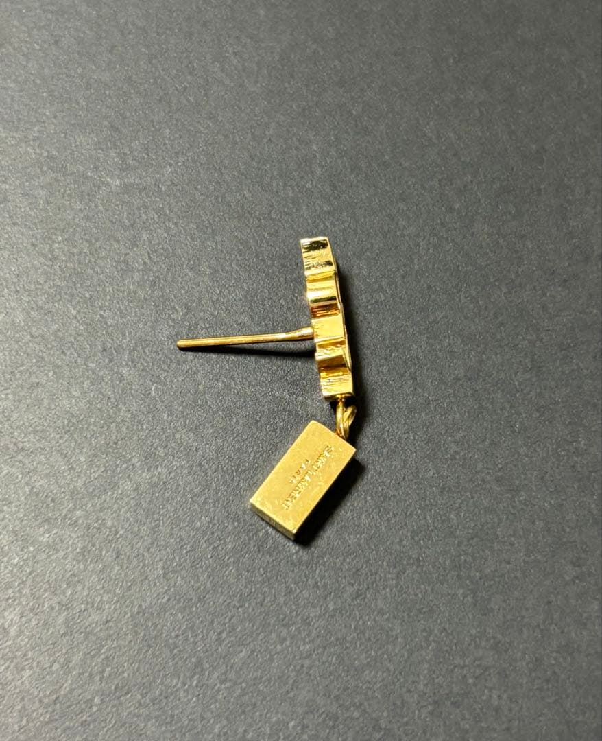 【訳あり】YSL ロゴ クリスタル ピアス　片耳ピアス