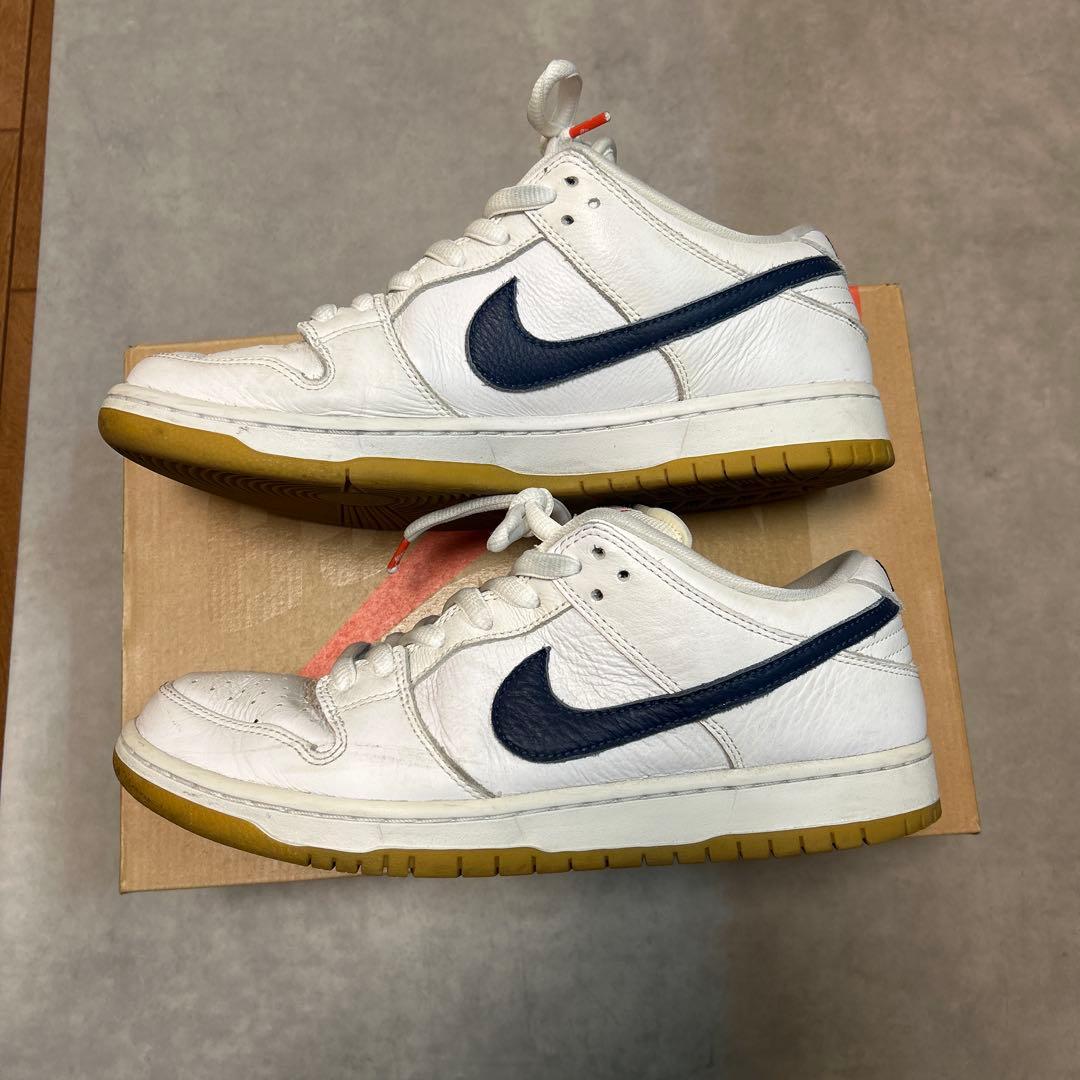 ナイキ SB ダンク ロー オレンジレーベル ホワイト ネイビー　27.5