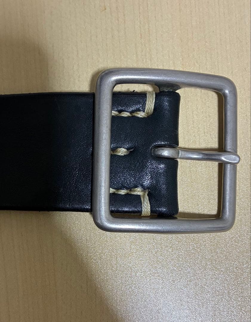 Vintage Works DH5676スタッズ付レザーベルトダークブルー