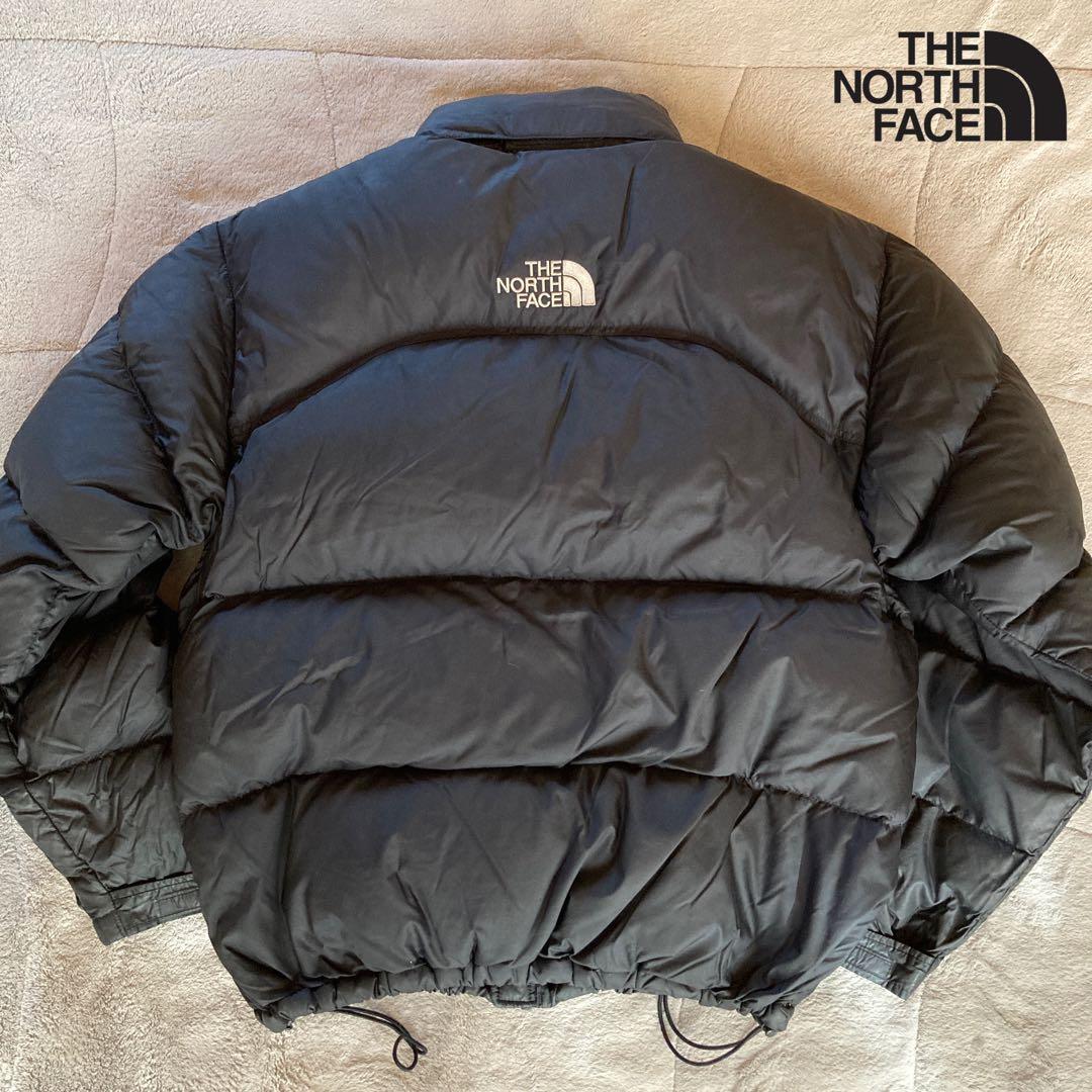 超希少　90s ノースフェイス センターロゴ　ヌプシ Lサイズ　ブラック