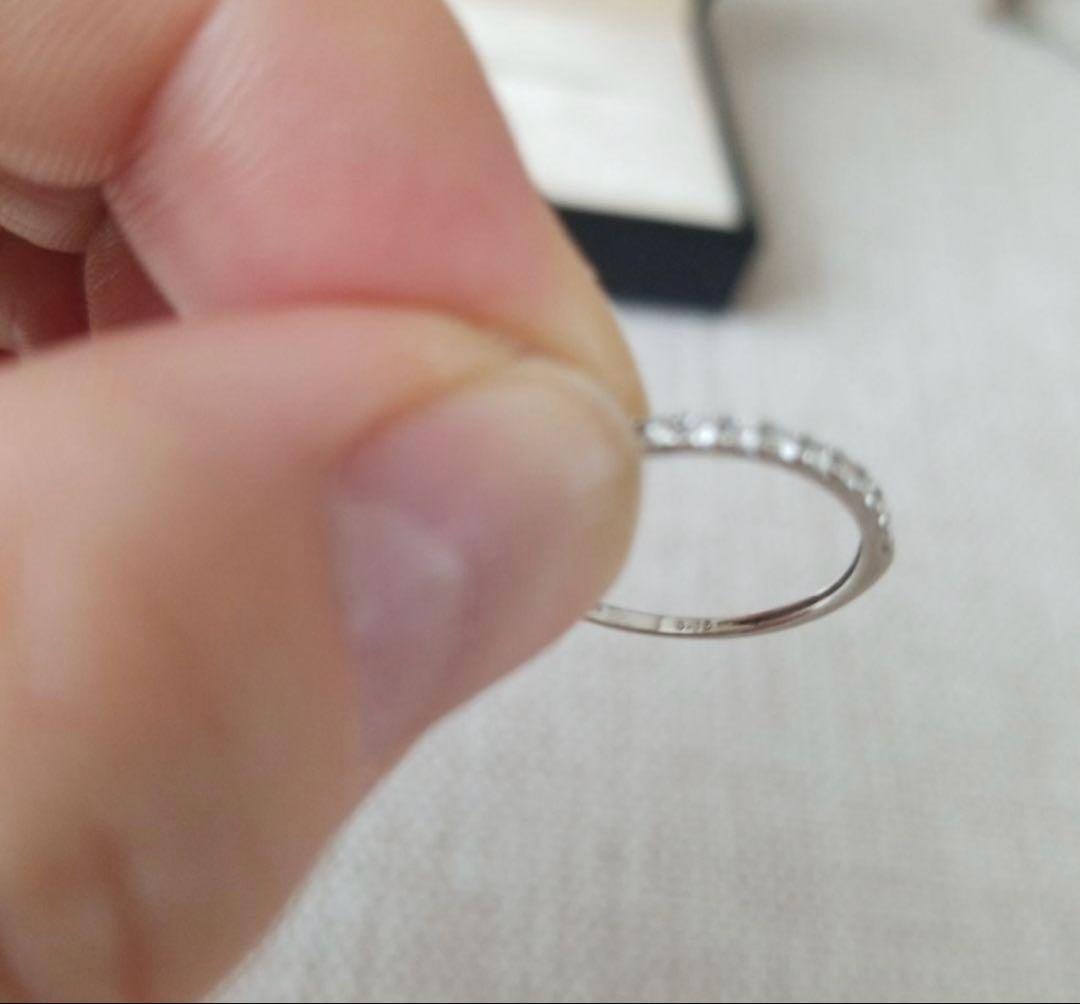 ハーフエタニティリング　9号　ダイヤモンド