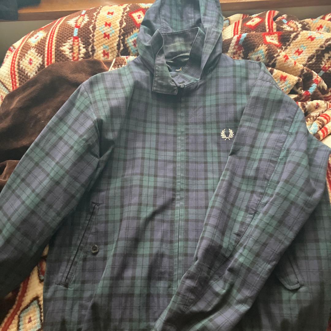 FRED PERRY フード付きチェックジャケット M