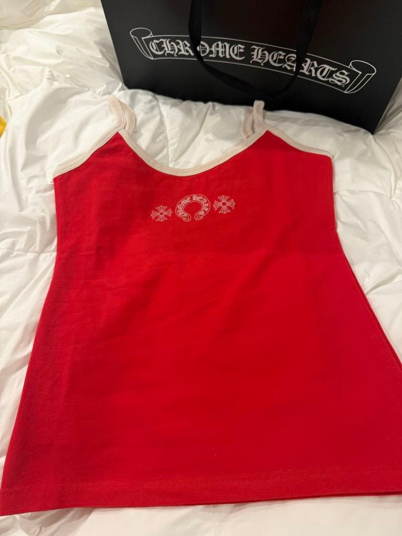 新品未使用　確実正規品　CHROME HEARTS キャミソール レッド　S