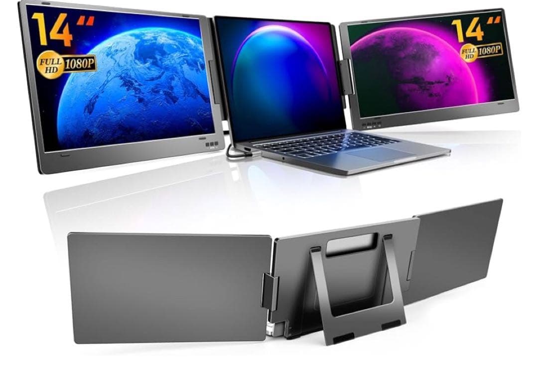 RAKUTOP モバイルモニター　14インチ　トリプルモニター