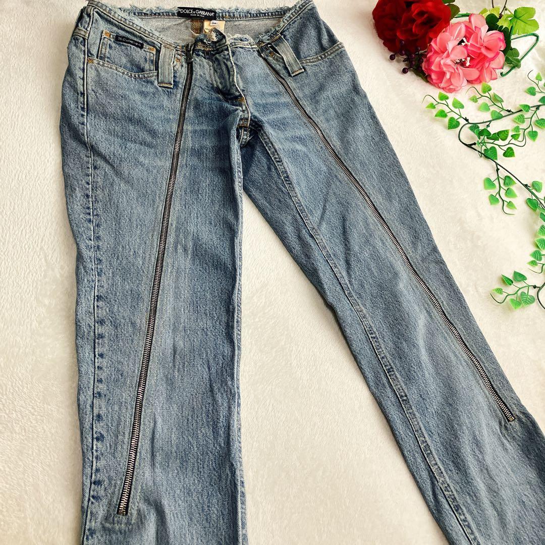 ドルチェアンドガッバーナ★ジッパー デニムパンツ カットオフ スキニー Y2K