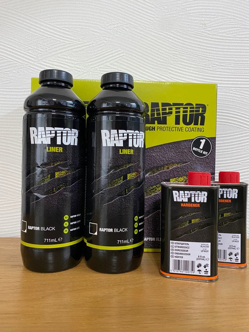 U-POL製　RAPTOR LINER ブラック1L 2セット