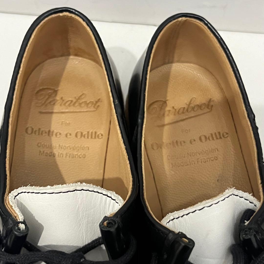 美品　Paraboot michael 別注　パラブーツ ミカエル　黒白　レザー