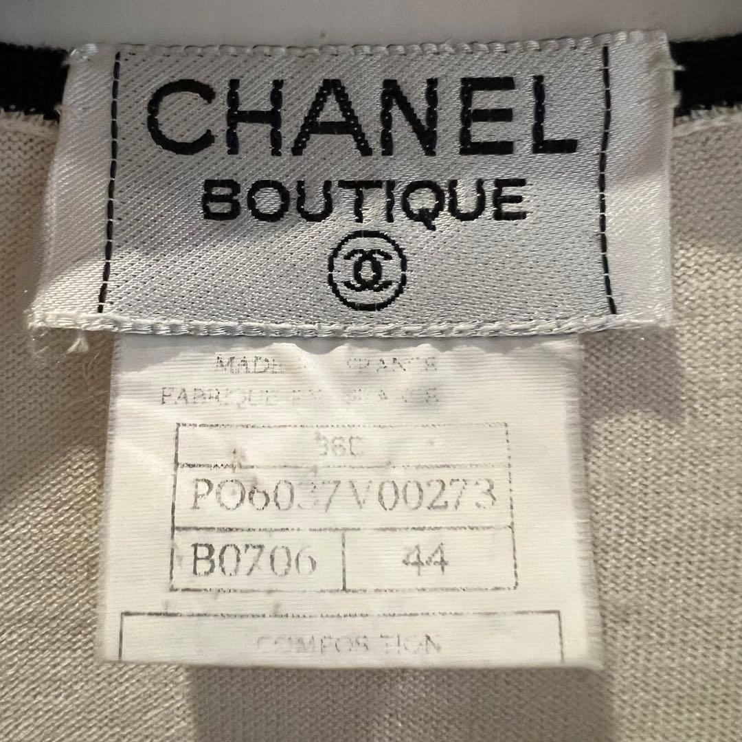 CHANEL シャネル　半袖カットソー　44サイズ ホワイト/ブラック