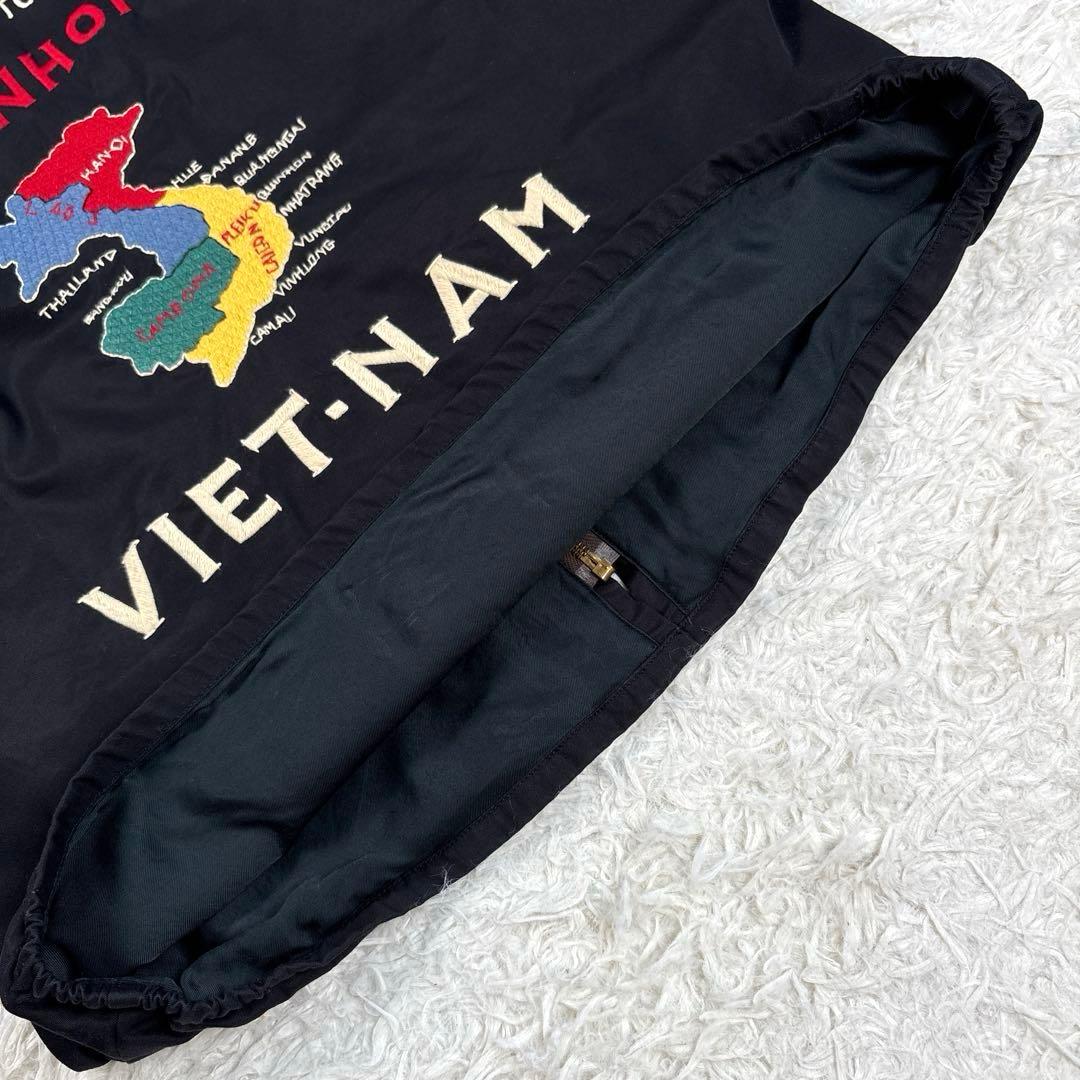 ✨美品・別注✨ビームス×東洋　ベトナムジャケット　スカジャン　雷門　ブラック　Ｌ
