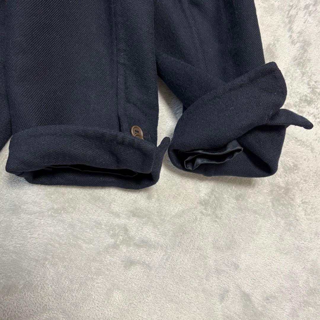 カシミヤ✨ジョルジオアルマーニ チェスターコート XL位 ネイビー ロング