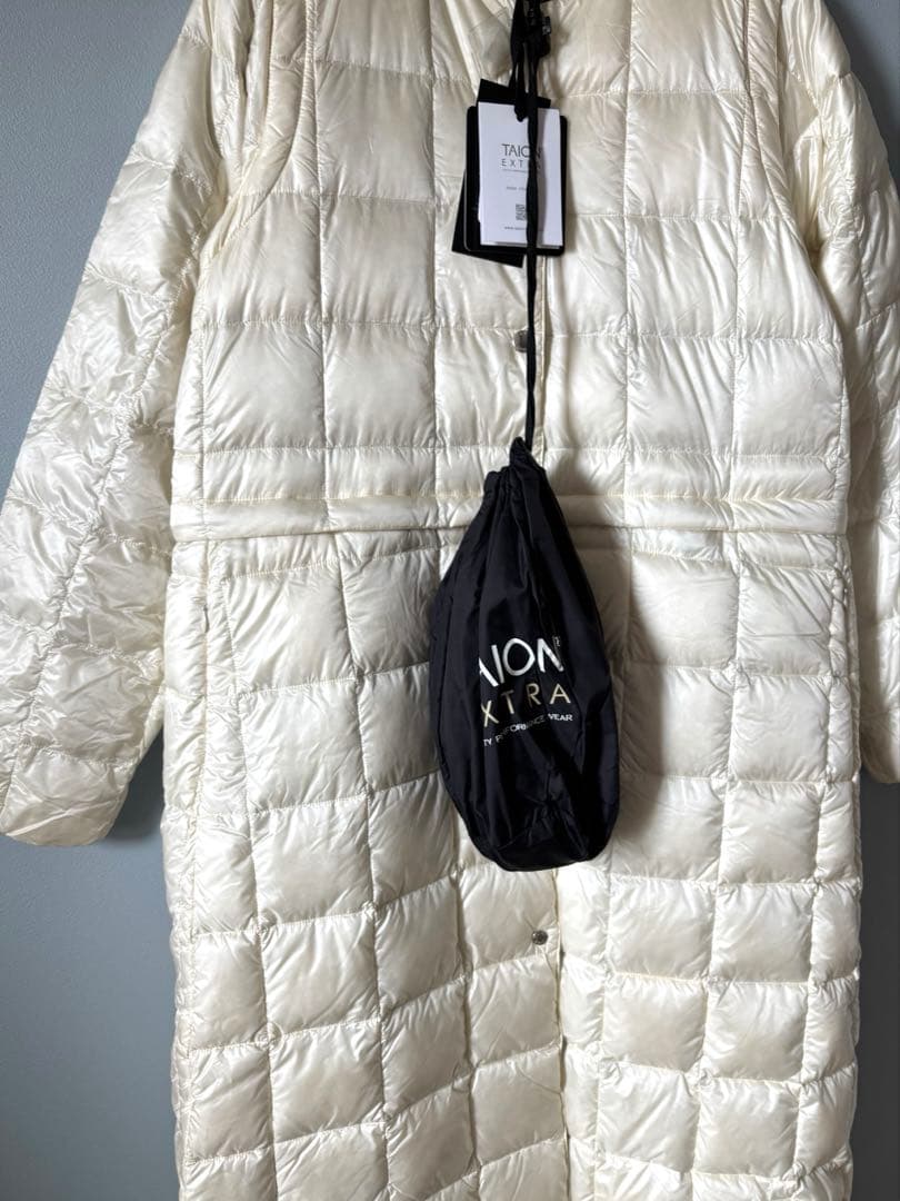 未使用 TAION EXTRA ボレロ＋ロングパーツ ダウンセット オフホワイト