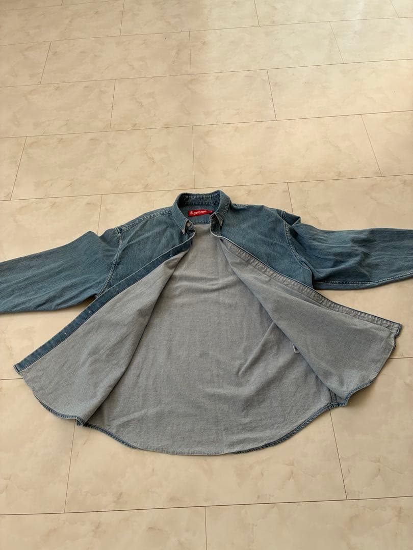 ★2回のみ使用★Supreme Small Box Shirtデニム ★Mサイズ