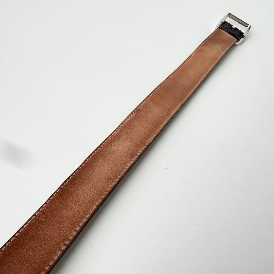 GUCCI　ベルト　マイクロシマ　GG柄　レザー　ブラック　シルバー