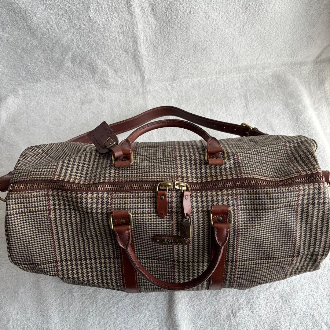✨️美品 ポロラルフローレン ボストンバッグ ブラウン PVCレザー 2WAY