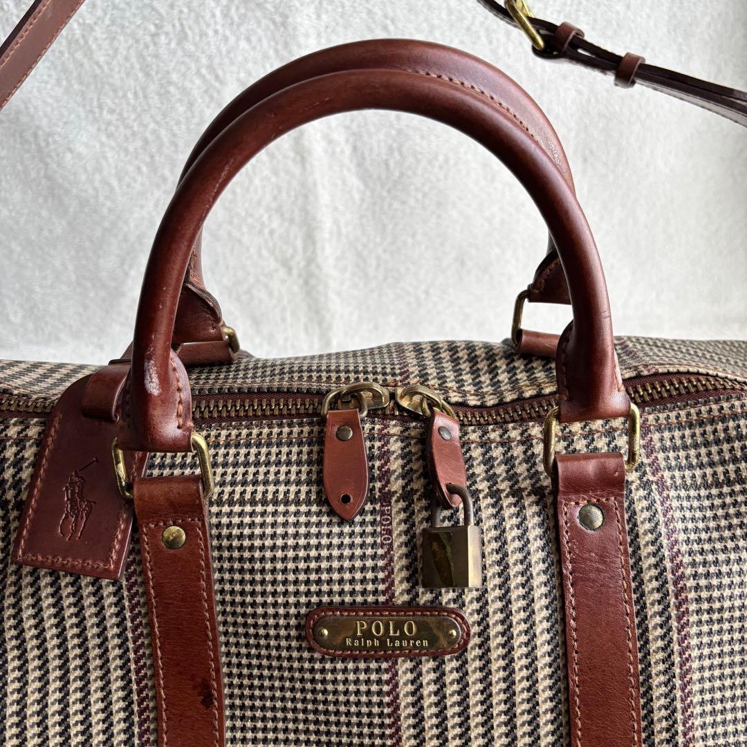 ✨️美品 ポロラルフローレン ボストンバッグ ブラウン PVCレザー 2WAY