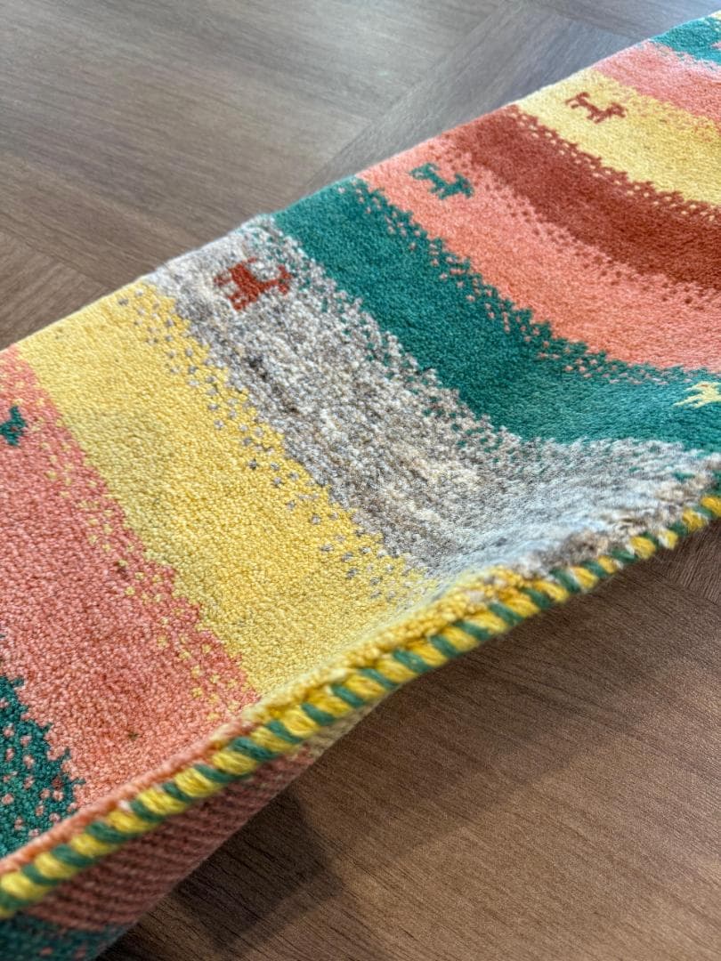 122x40cm ペルシャギャッベ ランナー (ギャベ) ペルシャ絨毯 ギャッベ