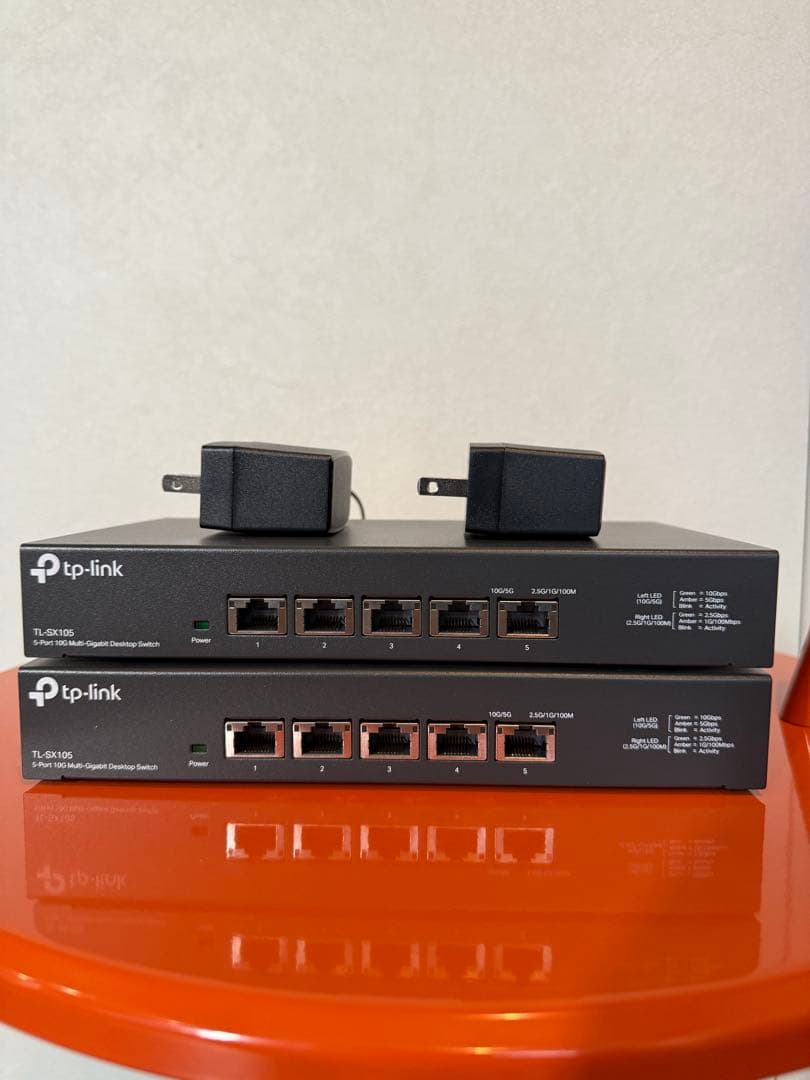 TP-Link TL-SX105 5ポート 10Gハブ 2台