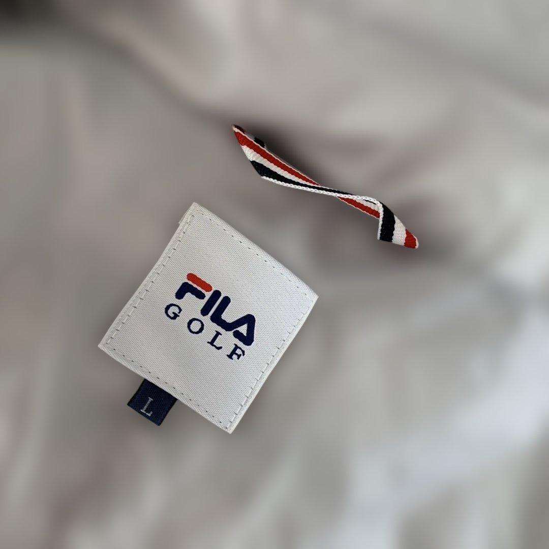 未使用✨FILAGOLFライトグレー ロングダウンジャケット L タイトフィット