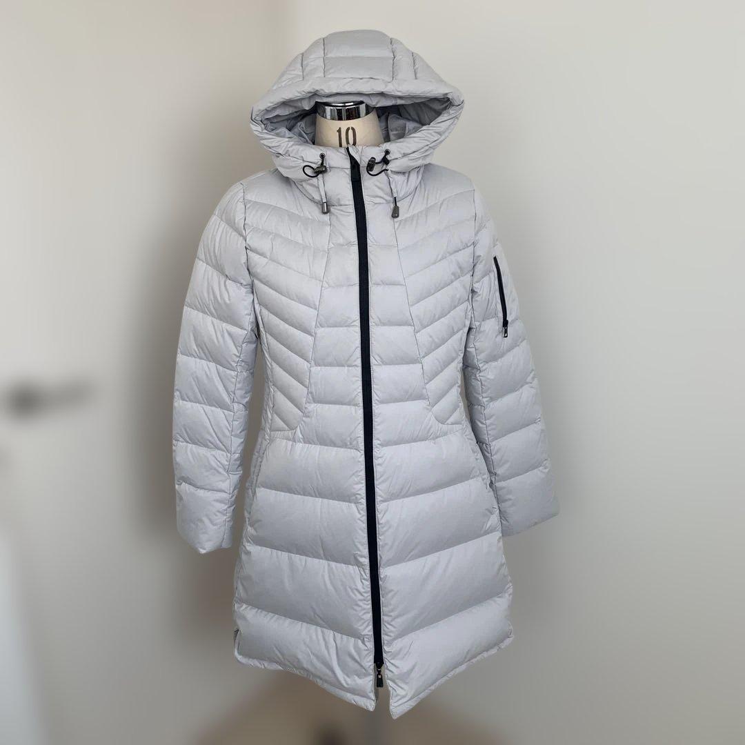 未使用✨FILAGOLFライトグレー ロングダウンジャケット L タイトフィット