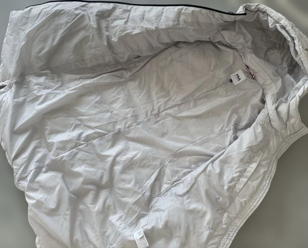 未使用✨FILAGOLFライトグレー ロングダウンジャケット L タイトフィット