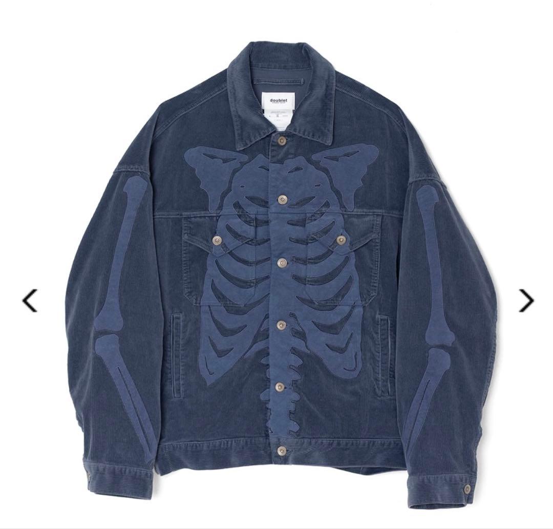 ジャケット・アウター doublet BONE APPLIQUE CORDUROY JACKET