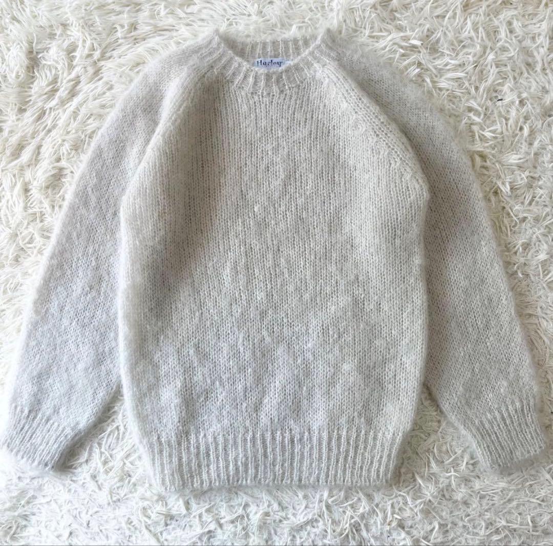 Harley OF SCOTLAND　モヘヤ　ウール混　ニット　セーター