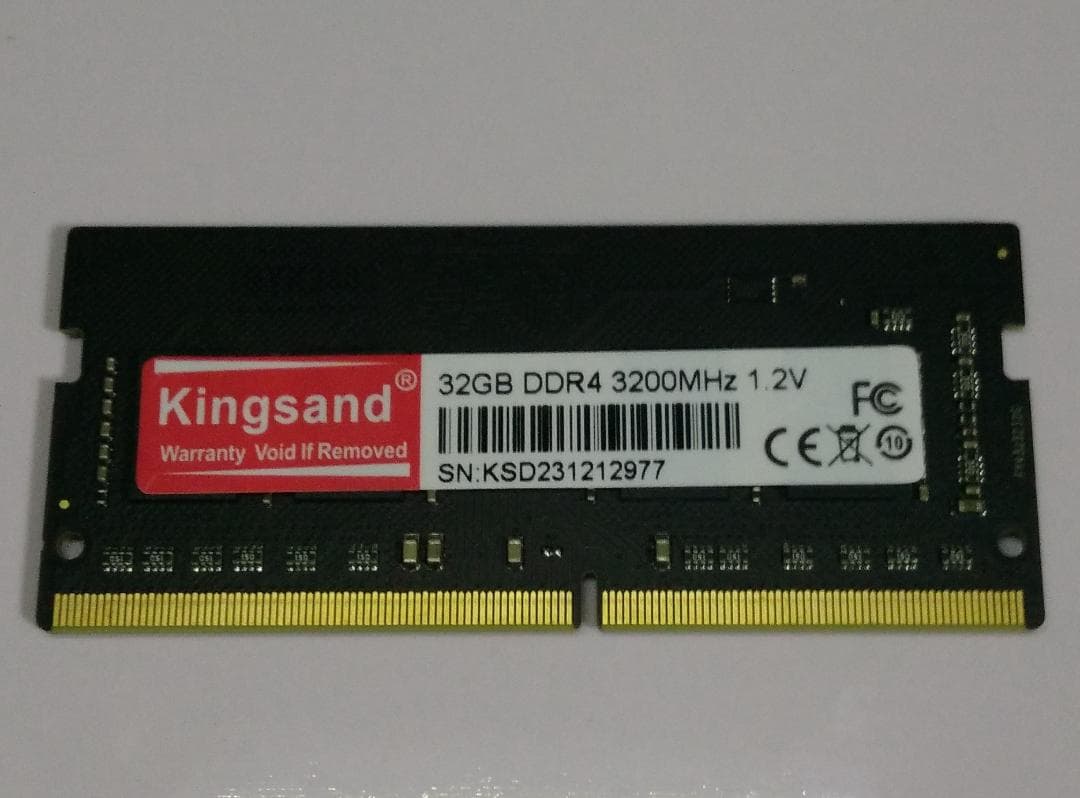 Kingsand ノートPC メモリ PC4 DDR4-3200 32GB 1枚