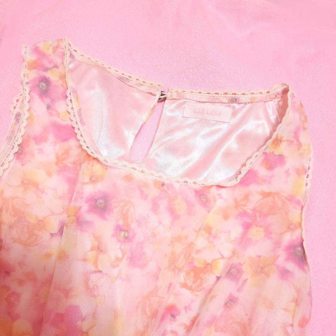 送料¥０♡LIZ LISAリズリサ オーガンジー お花柄 ワンピース