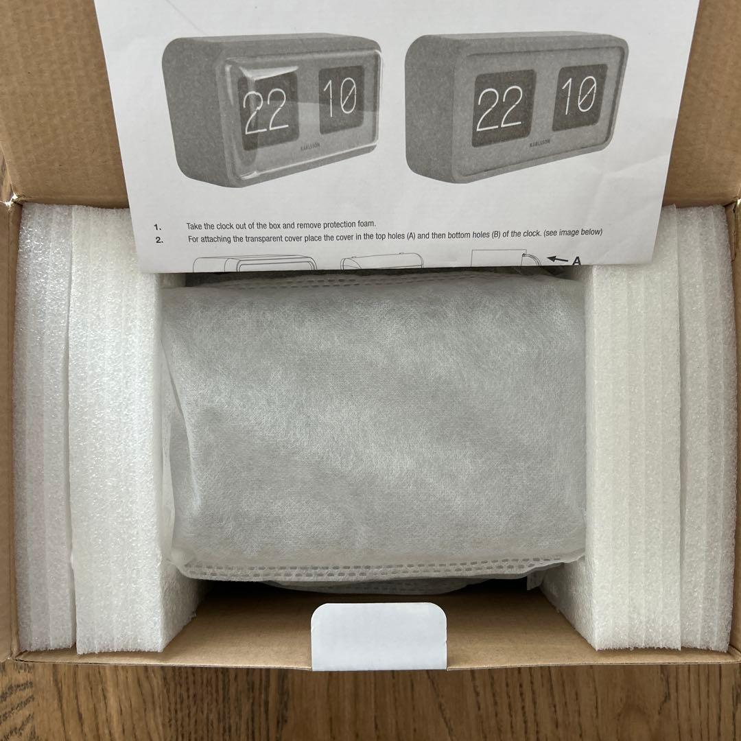 【新品】Karlsson 置き時計 グレー